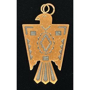 Trading Post Solid Copper Thunderbird Pendant Vintage Southwestern 3" x 1.5”